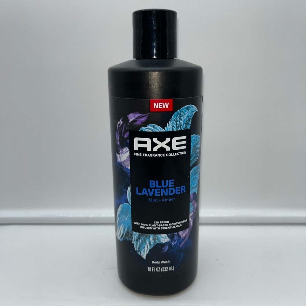 Axe Body Wash, Blue Lavender - Mint + Amber, 18 fl oz (532 ml), New